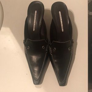 Donald J Pliner Black Heel Slides